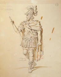 Kostümentwurf für die Rolle des 